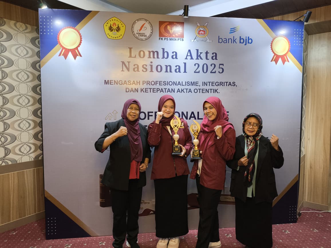 Tim Mahasiswa Kenotariatan UNTAG Raih Dua Prestasi Nasional di Bandung