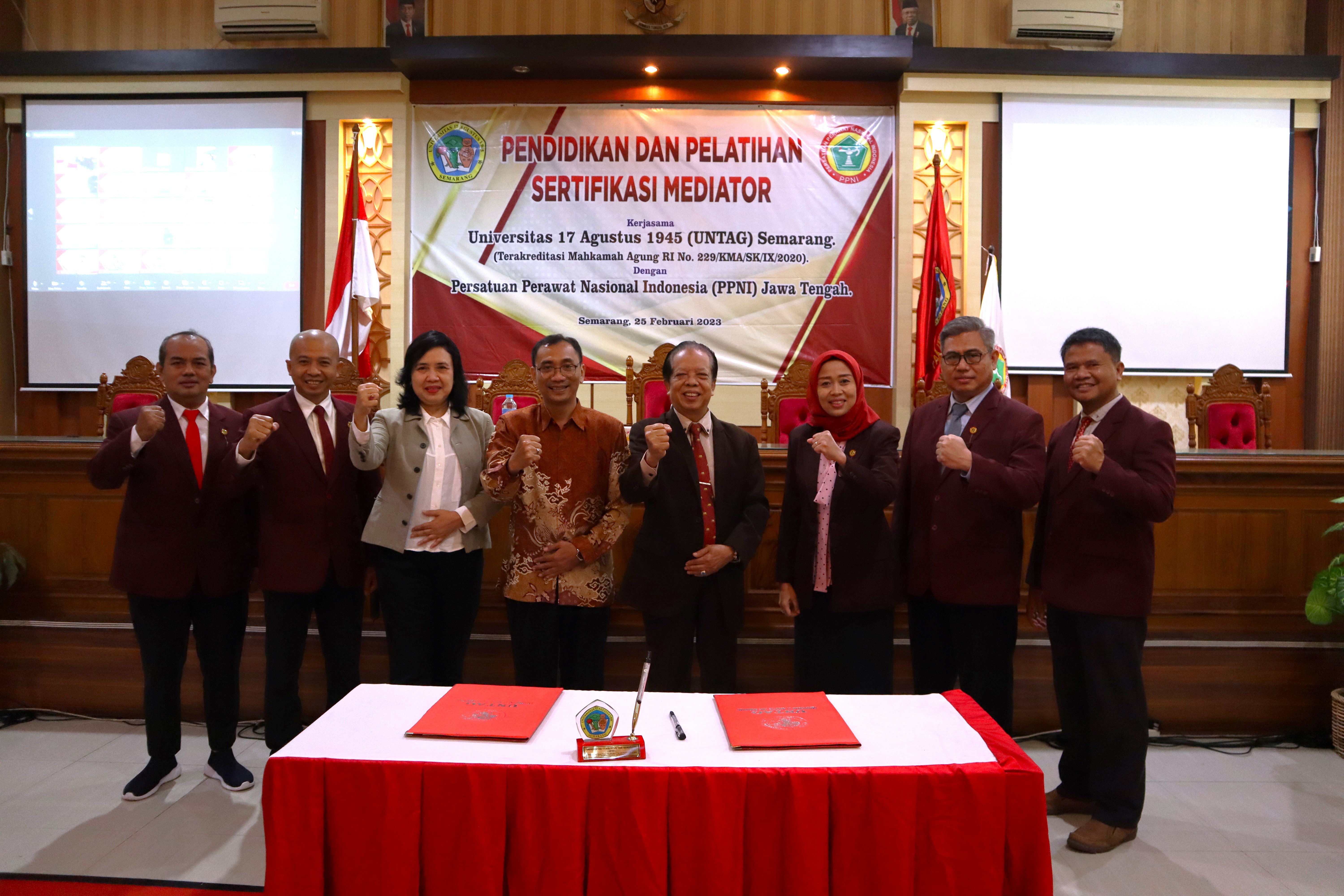 PPNI Gandeng Untag Gelar Diklat Sertifikasi Mediator