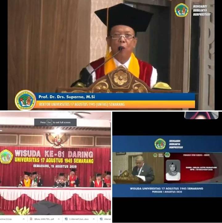 Untag Gelar Wisuda Daring