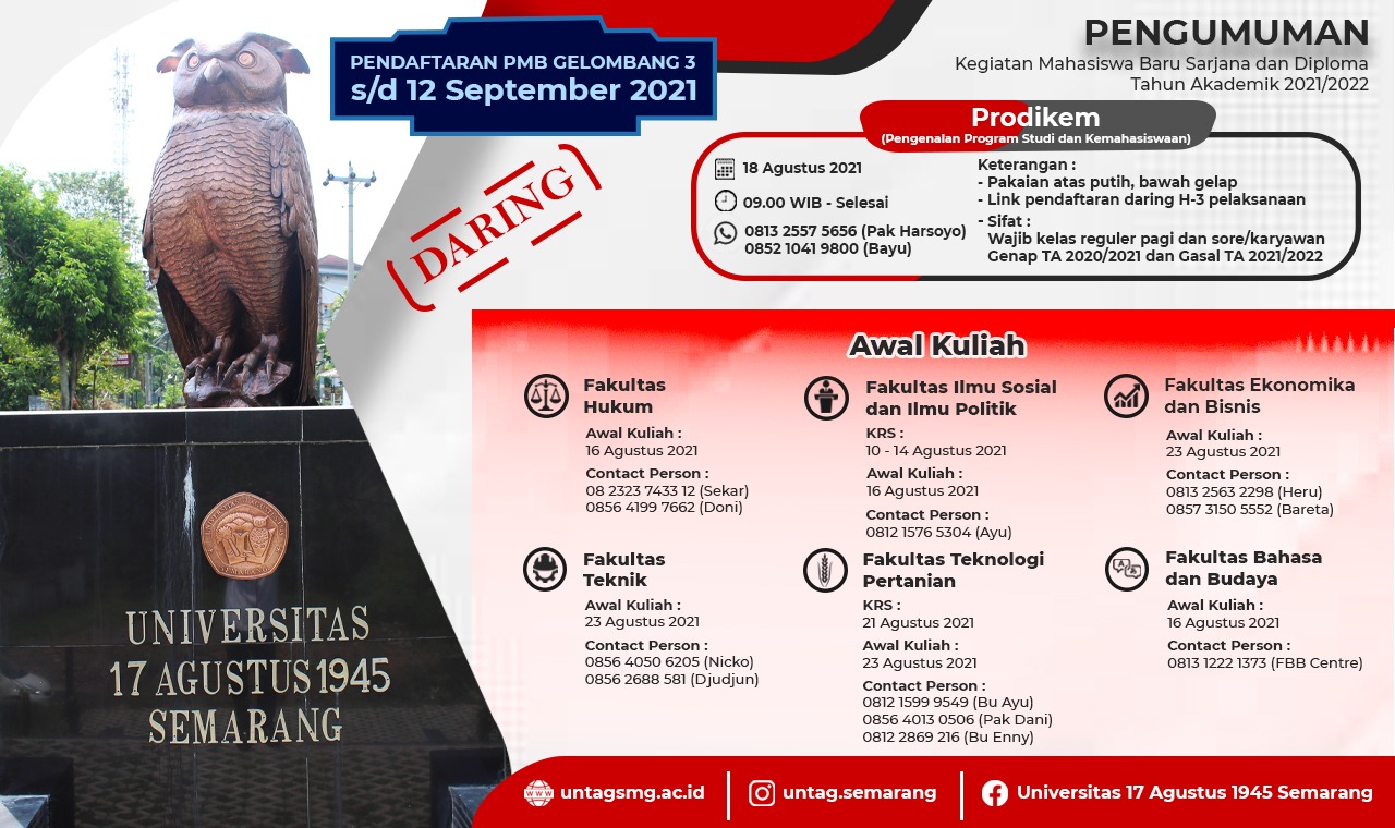 Pengumuman Bagi Mahasiswa baru