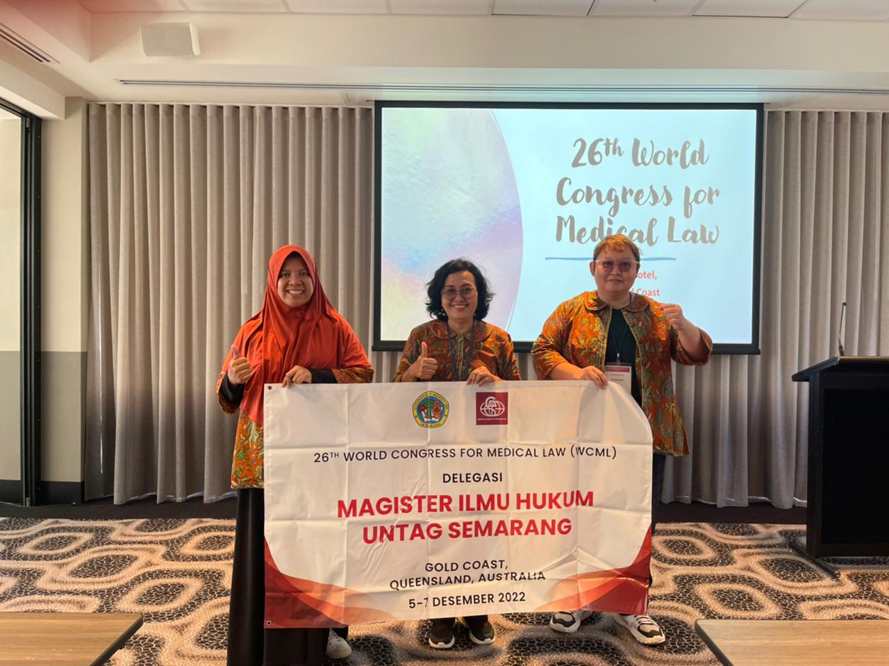 Magister Hukum Untag Ikuti World Congress Medical Law di Australia