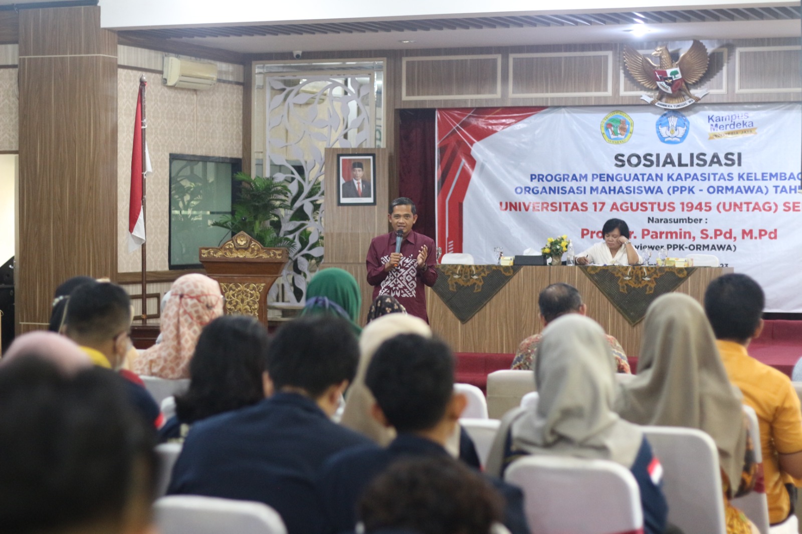 Untag Sosialisasikan Program Penguatan Kapasitas Organisasi Kemahasiswaan